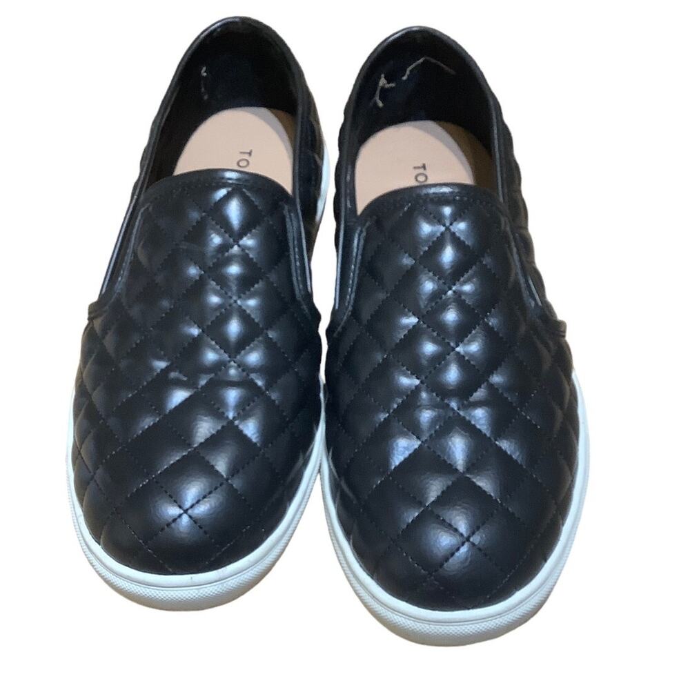 Torrid Black Quilted Slip-On Flat Shoes Sneakers - 8 Wide Width Plus Sz